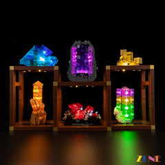 mineral collection crystal internal glow - ZENE Bricks Light Kit for LEGO® Mineral Collection #21362