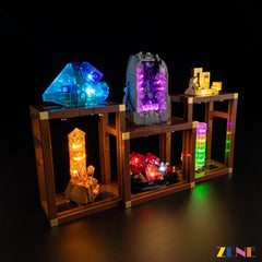 citrine fiery orange light effect - ZENE Bricks Light Kit for LEGO® Mineral Collection #21362