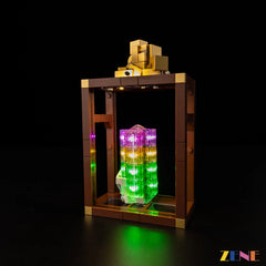 glowing mineral specimen LED detail - ZENE Bricks Light Kit for LEGO® Mineral Collection #21362