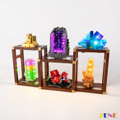 amethyst deep purple LED illumination - ZENE Bricks Light Kit for LEGO® Mineral Collection #21362