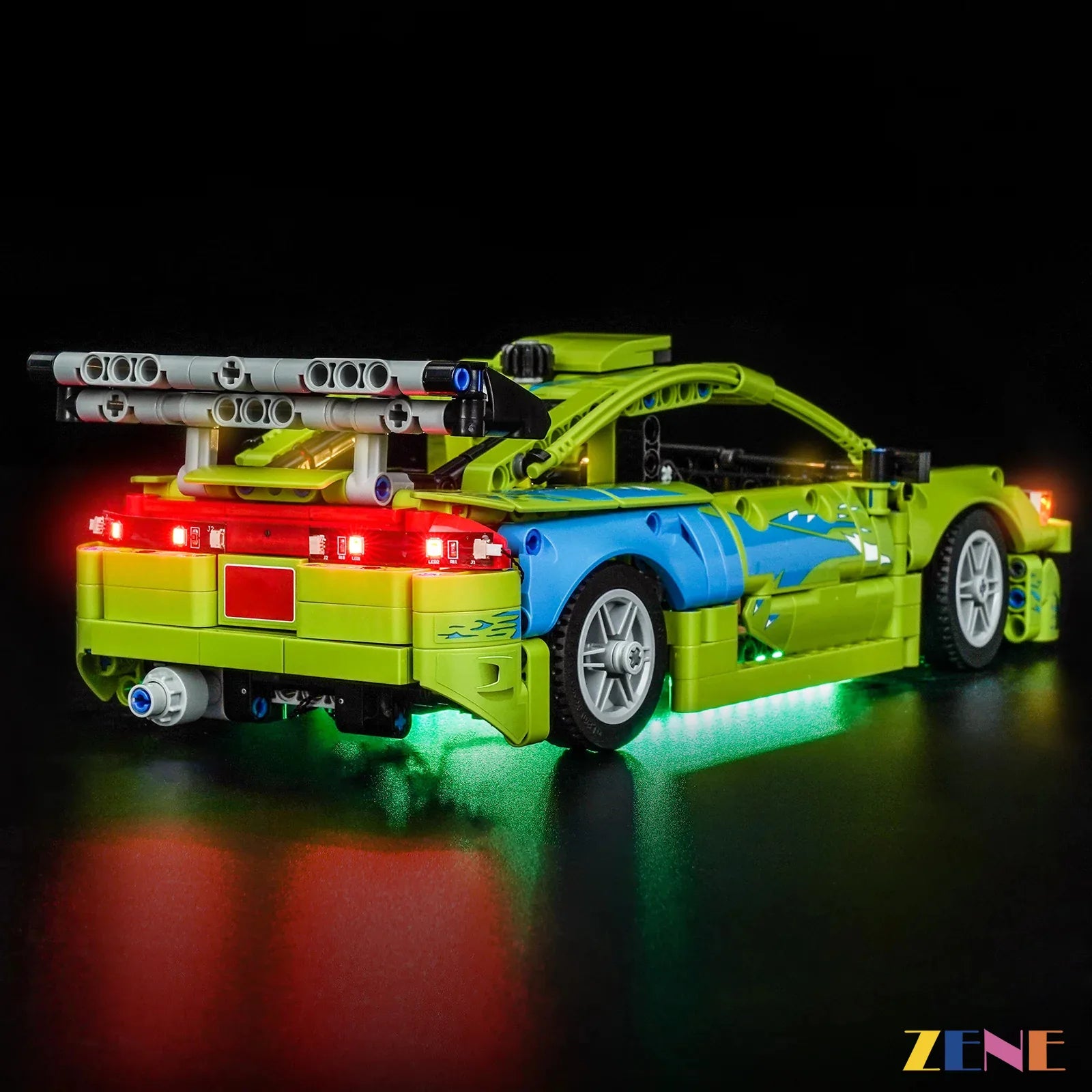 rear spoiler night display accent - ZENE Bricks Light Kit for LEGO® Mitsubishi Eclipse Car Fast and Furious #42229