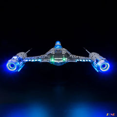 side wing edge light detail - ZENE Bricks Light Kit for LEGO® The Mandalorian's N-1 Starfighter #75442 Ver.2
