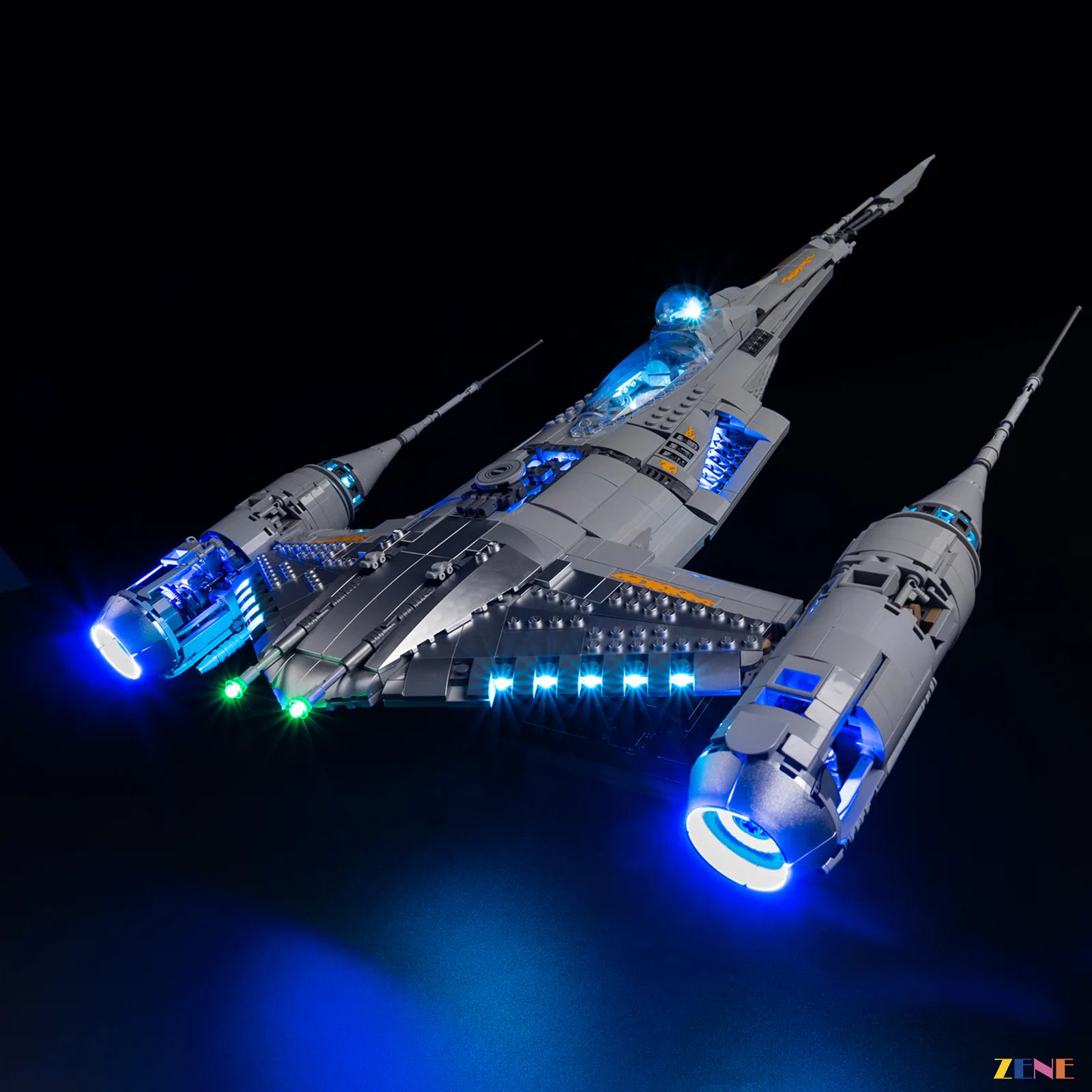 exposed mechanical section illumination - ZENE Bricks Light Kit for LEGO® The Mandalorian's N-1 Starfighter #75442 Ver.2