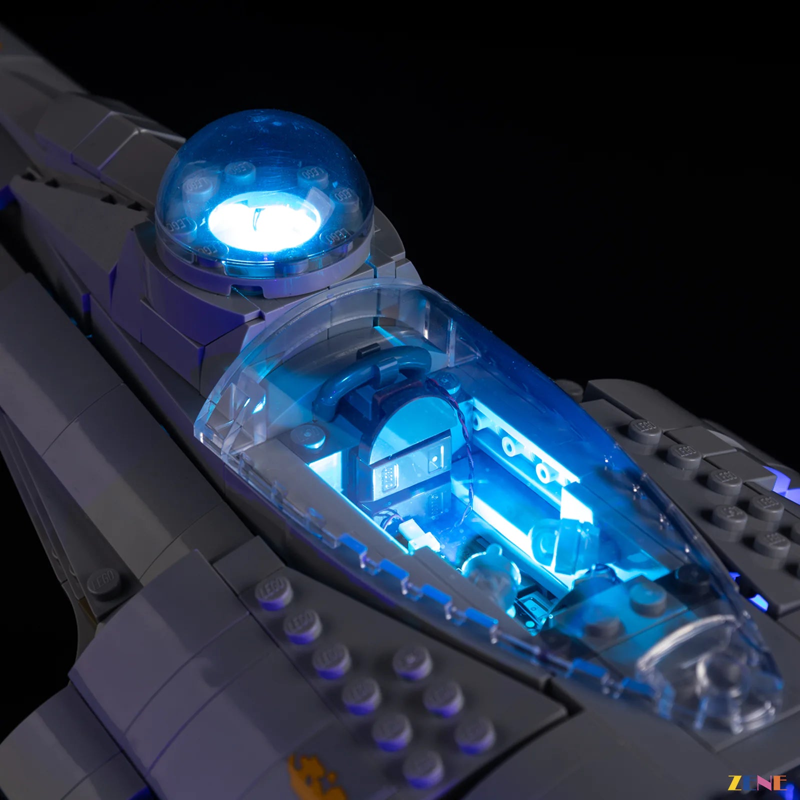 UCS starship shelf display glow - ZENE Bricks Light Kit for LEGO® The Mandalorian's N-1 Starfighter #75442 Ver.2