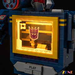 Soundwave Ver.2 blue head red chest and cassette glow - ZENE Bricks Light Kit for LEGO® Transformers Soundwave #10358 Ver. 2