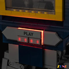 Soundwave Ver.2 blue head red chest and cassette glow - ZENE Bricks Light Kit for LEGO® Transformers Soundwave #10358 Ver. 2