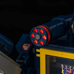 Soundwave Ver.2 blue head red chest and cassette glow - ZENE Bricks Light Kit for LEGO® Transformers Soundwave #10358 Ver. 2