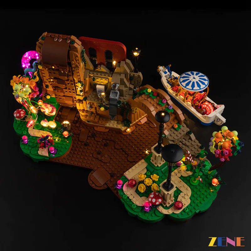 candy garden colorful LED glow - ZENE Bricks Light Kit for LEGO® Willy Wonka the Chocolate Factory #21360