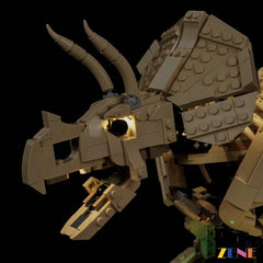 ZENE Bricks Light Kit for LEGO Dinosaur Fossils Triceratops #77985
