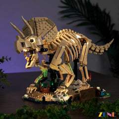 ZENE Bricks Light Kit for LEGO Dinosaur Fossils Triceratops #77985