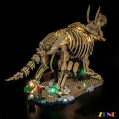 ZENE Bricks Light Kit for LEGO Dinosaur Fossils Triceratops #77985