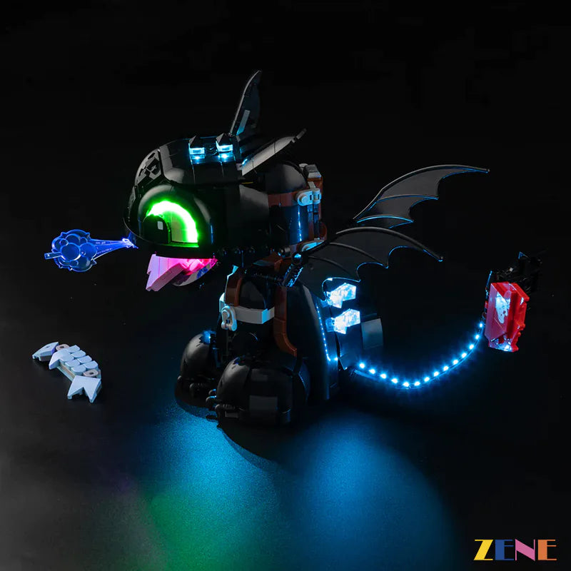 IR switch Toothless light effect - ZENE Bricks Light Kit for LEGO® Dragon Toothless #10375 Ver2