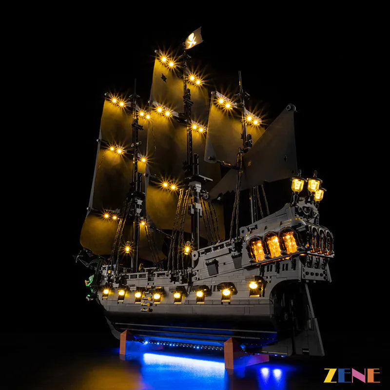 cannon battle flash lighting effect - ZENE Bricks Light Kit for LEGO® Jack Sparrow's Pirate Black Pearl Ship #10365 Ver.3