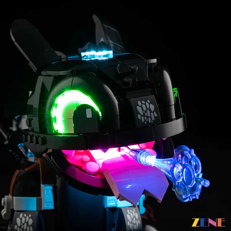 dragon wings ambient LED effect - ZENE Bricks Light Kit for LEGO® Dragon Toothless #10375 Ver2