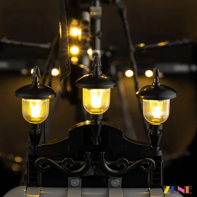 remote control pirate voyage light scenes - ZENE Bricks Light Kit for LEGO® Jack Sparrow's Pirate Black Pearl Ship #10365 Ver.3