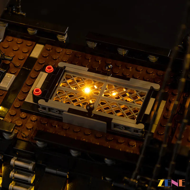 adventure ship illuminated showcase effect - ZENE Bricks Light Kit for LEGO® Jack Sparrow's Pirate Black Pearl Ship #10365 Ver.3