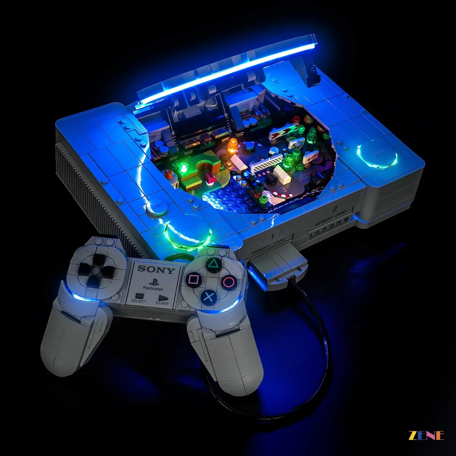 Vibrant Gaming Console Lighting For PlayStation AFOL Displays - ZENE Bricks Light Kit For LEGO® PlayStation™ #72306