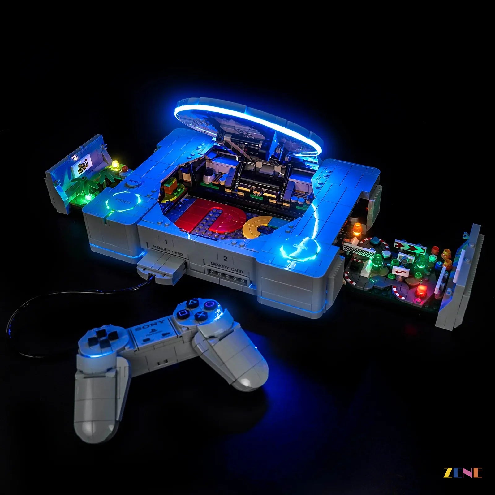 Vibrant Gaming Console Lighting For PlayStation AFOL Displays - ZENE Bricks Light Kit For LEGO® PlayStation™ #72306