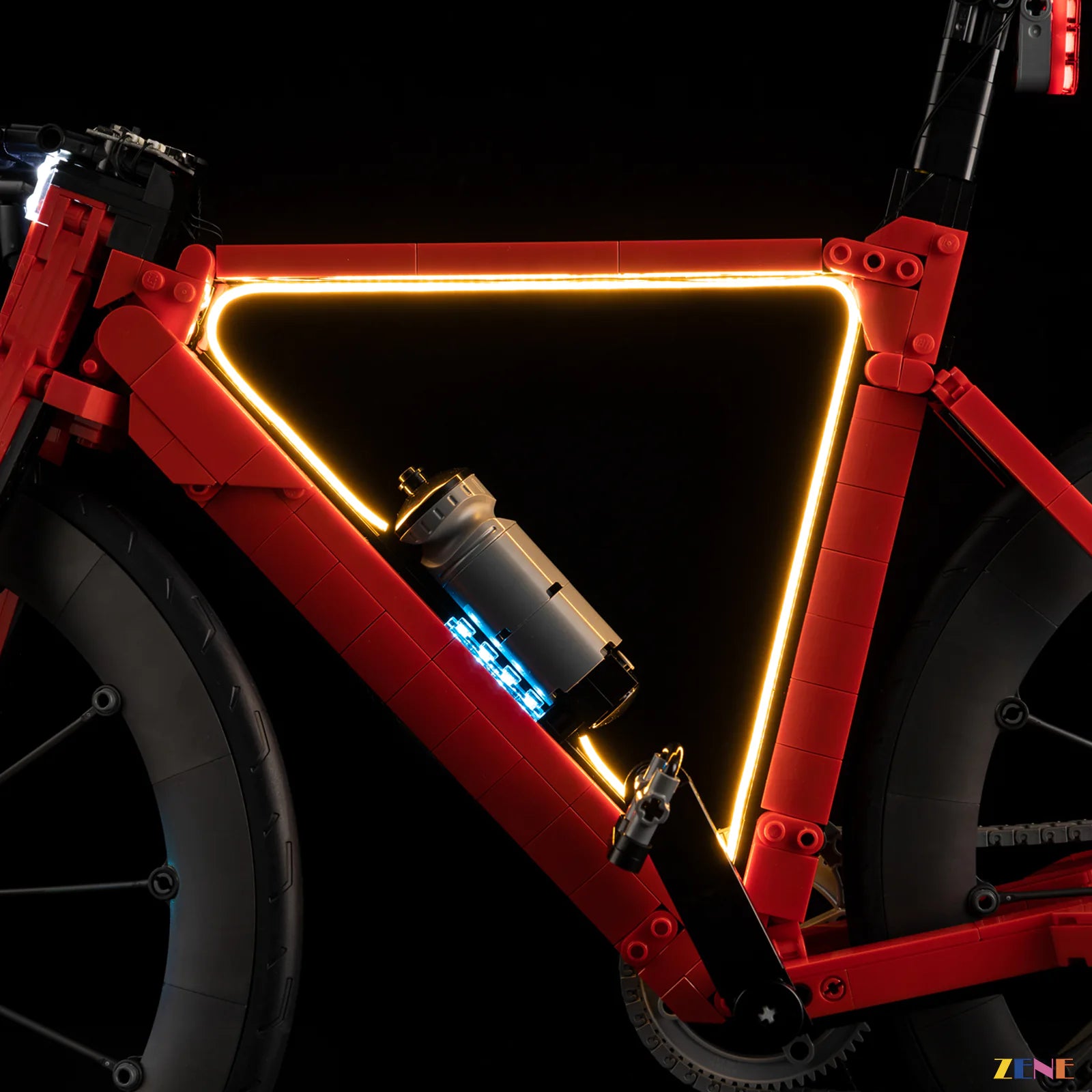 racing bike red wheel glow decoration - ZENE Bricks Light Kit for LEGO® Road Bike #11380