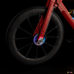 LEGO Icons bike taillight illumination detail - ZENE Bricks Light Kit for LEGO® Road Bike #11380