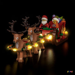 ZENE Bricks Light Kit for LEGO Santa's Holiday Sleigh Adventure #40866