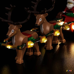 ZENE Bricks Light Kit for LEGO Santa's Holiday Sleigh Adventure #40866