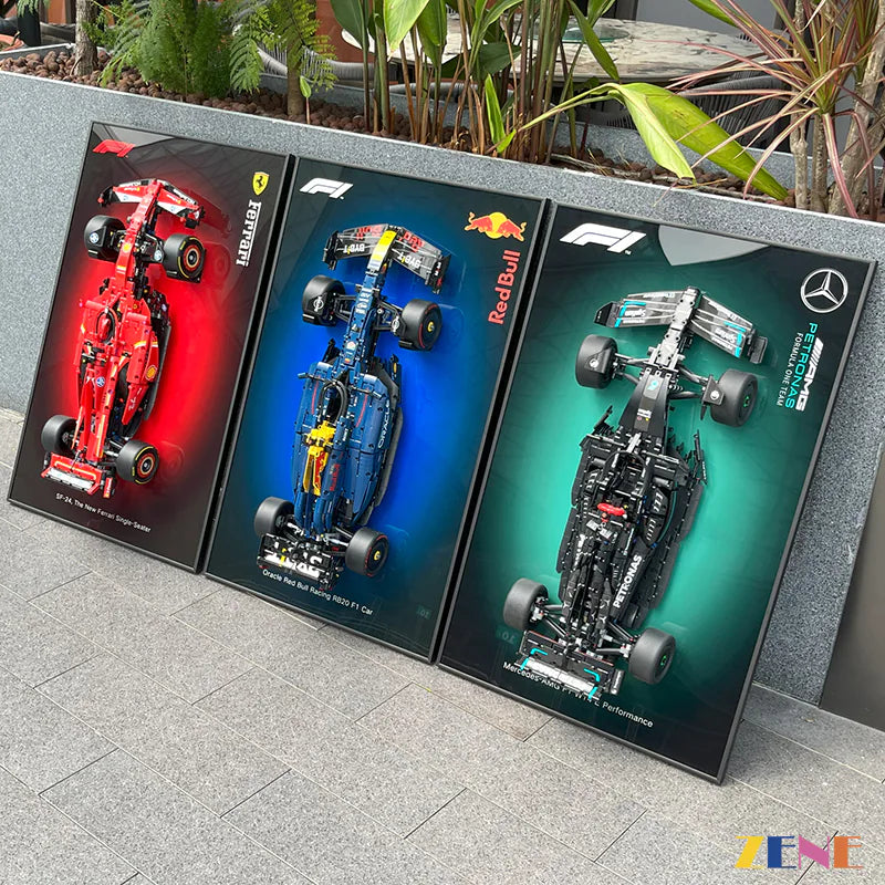 zene bricks Frame Display Board for LEGO F1 Cars Technics' Photo