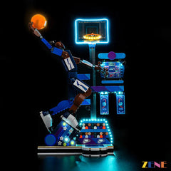 basketball scoreboard rim and banner arena glow - ZENE Bricks Light Kit for LEGO® Nike Slam Dunk #43010