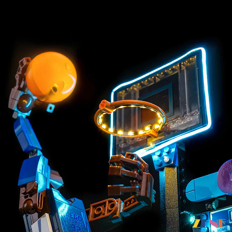 basketball scoreboard rim and banner arena glow - ZENE Bricks Light Kit for LEGO® Nike Slam Dunk #43010