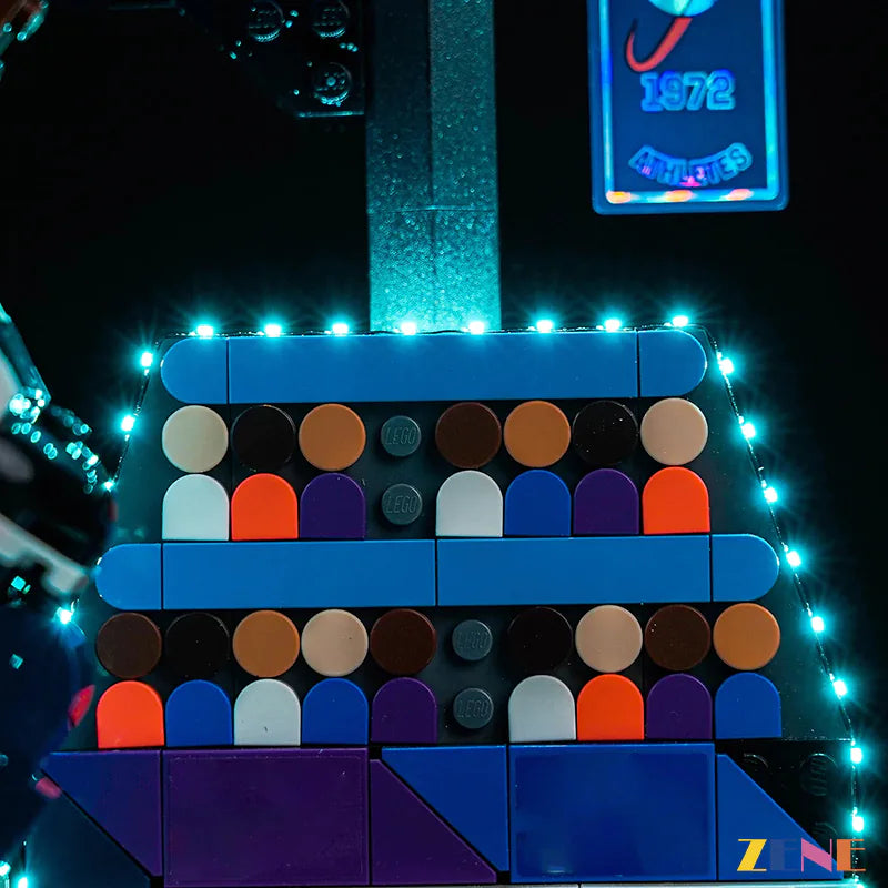 basketball scoreboard rim and banner arena glow - ZENE Bricks Light Kit for LEGO® Nike Slam Dunk #43010