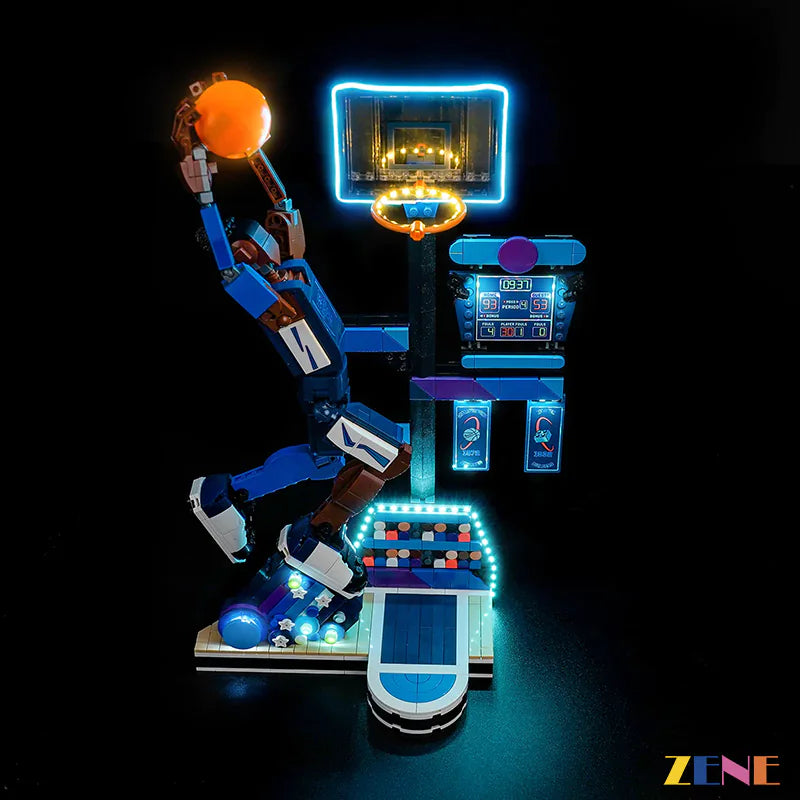 basketball scoreboard rim and banner arena glow - ZENE Bricks Light Kit for LEGO® Nike Slam Dunk #43010