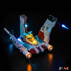 V-19 Torrent cockpit LED illumination - ZENE Bricks Light Kit for LEGO® V19 Torrent Starfighter #75432