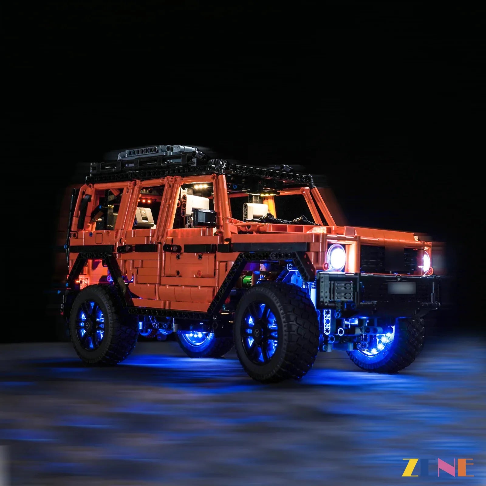 Mercedes G 500 blue off-road lighting - ZENE Bricks Light Kit for LEGO® Technic Mercedes-Benz G 500 PROFESSIONAL Line #42177 Ver.3