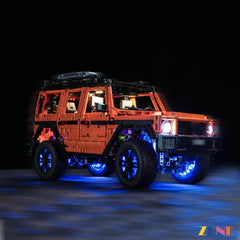 Mercedes G 500 blue off-road lighting - ZENE Bricks Light Kit for LEGO® Technic Mercedes-Benz G 500 PROFESSIONAL Line #42177 Ver.3