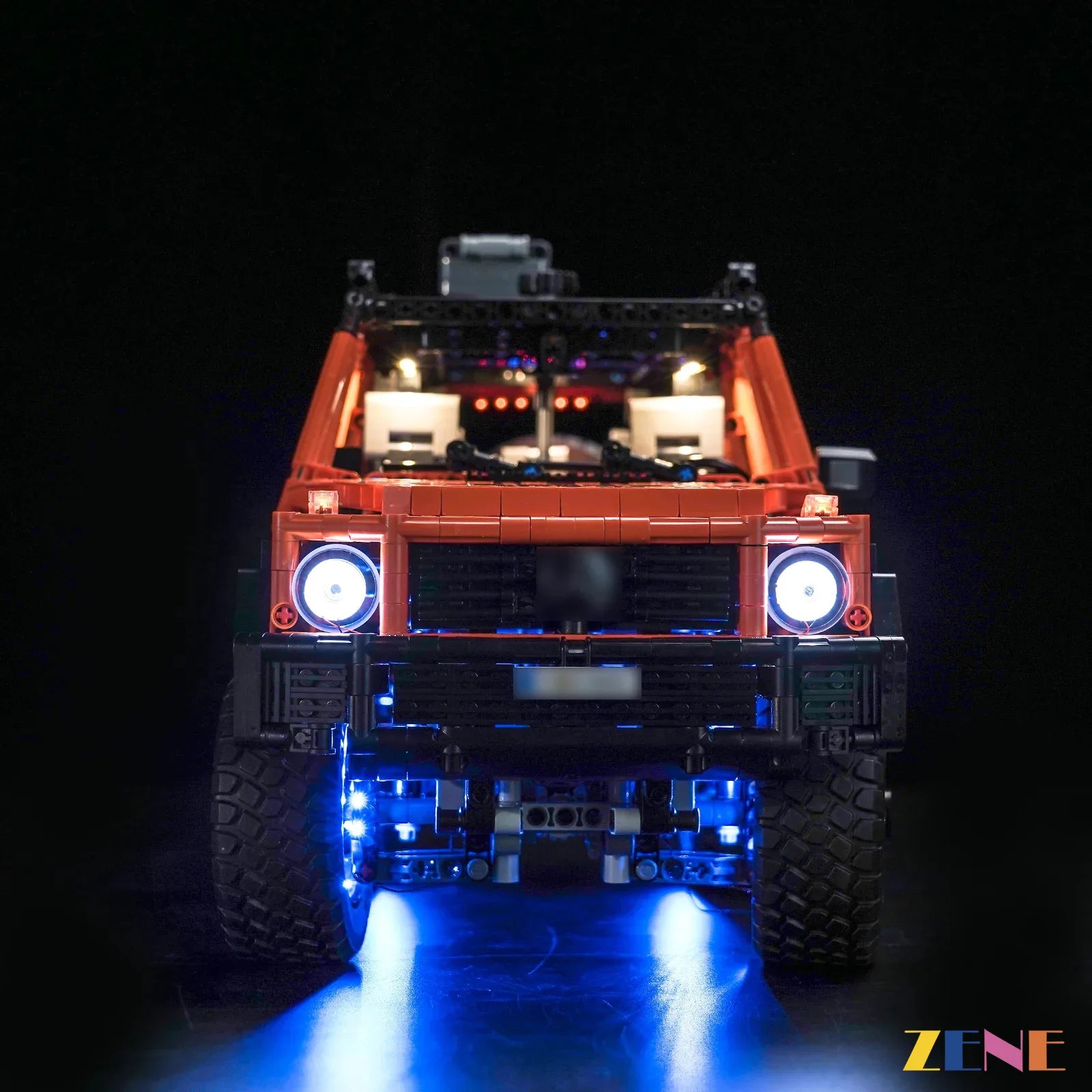 custom blue illumination display theme - ZENE Bricks Light Kit for LEGO® Technic Mercedes-Benz G 500 PROFESSIONAL Line #42177 Ver.3
