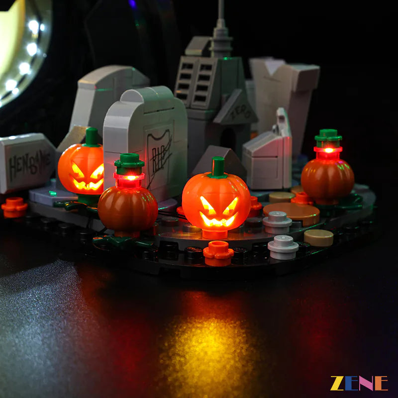 zene bricks Light Kit for LEGO Tim Burton's The Nightmare Before Christmas #21351 Ver2