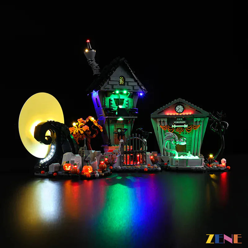 zene bricks Light Kit for LEGO Tim Burton's The Nightmare Before Christmas #21351 Ver2