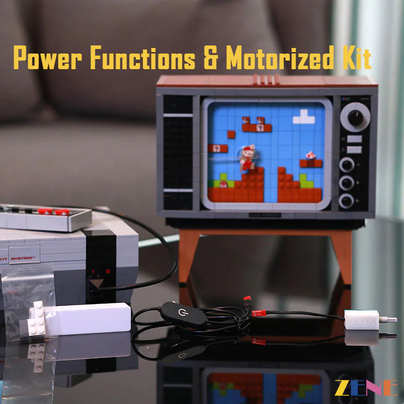 zene bricks Power Functions Kit for LEGO Super Mario Nintendo Entertainment System #71374 Motorized