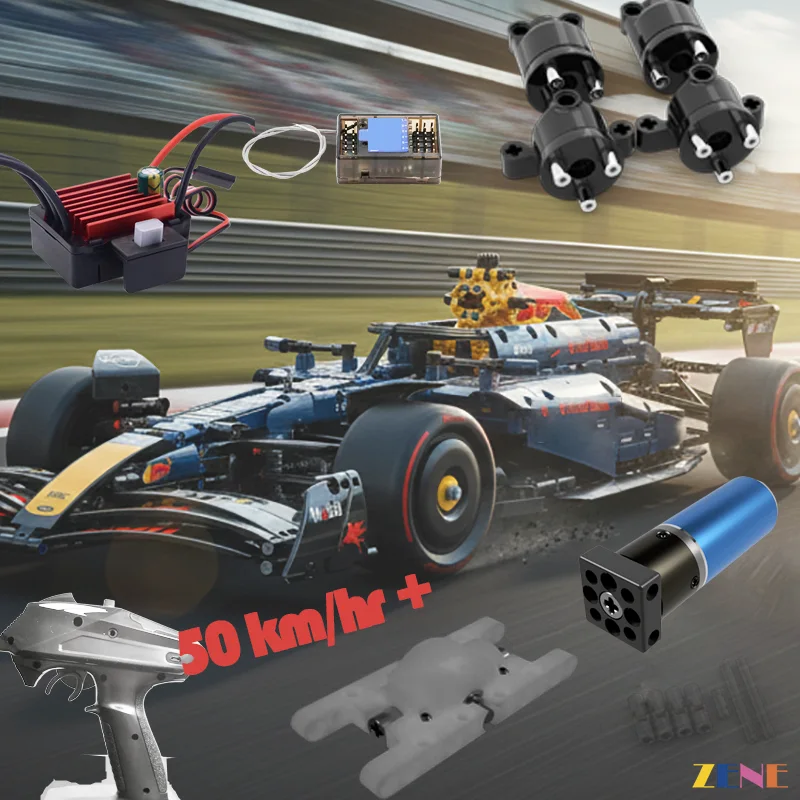 zene bricks Power Functions Kit for LEGO Red Bull Racing RB20 F1 Car #42206 (High Performance RC)