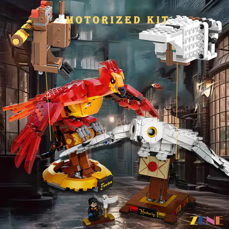 zene bricks Motorized Kit for LEGO Hedwig #75979 & Fawkes Dumbledore’s Phoenix #76394 Power Functions