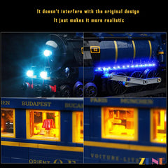 blue side light wheel details - ZENE Bricks Light Kit for LEGO® Orient Express Train #21344