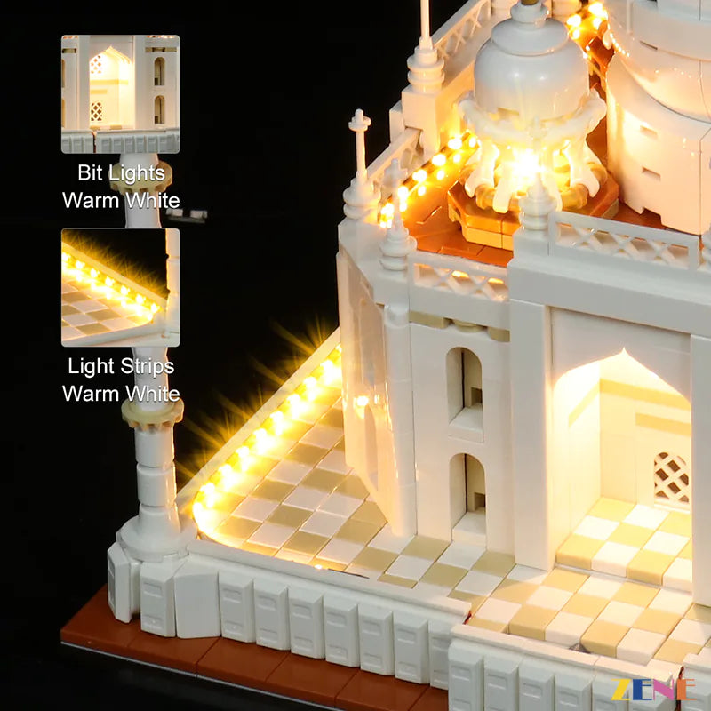 zene bricks LEGO Taj Mahal #21056 (Ver. 2) Light Kit