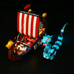 ZENE Bricks Lego Viking Ship and the Midgard Serpent