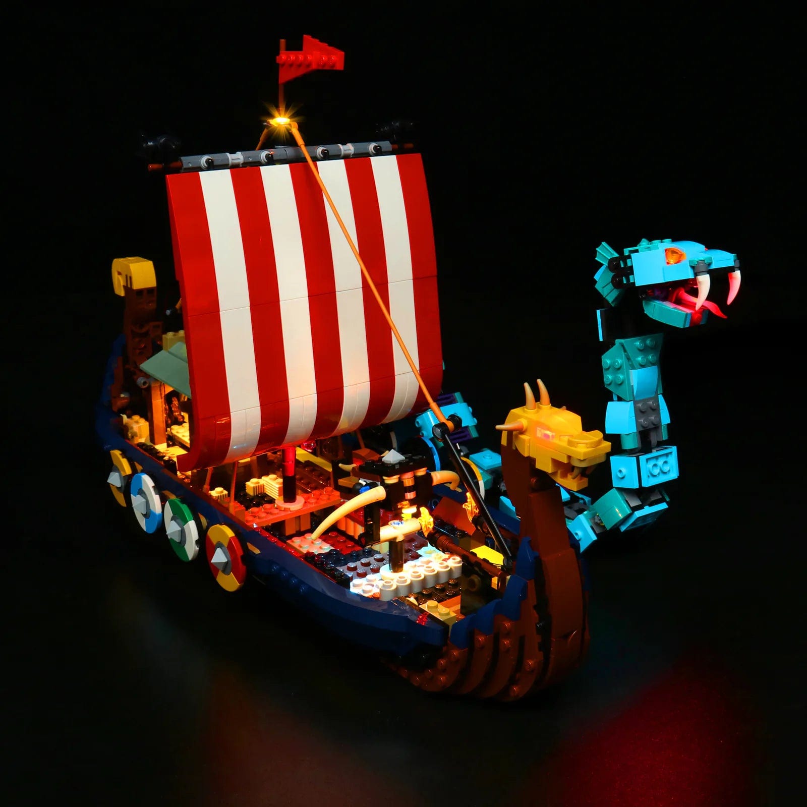 zene bricks LEGO Viking Ship and the Midgard Serpent #31132 Light Kit