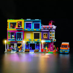 Main Street shops rooms and city display lighting - ZENE Bricks Light Kit for LEGO® Main Street Building #41704