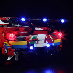 Lego Ferrari 488 Gte With Light Kit