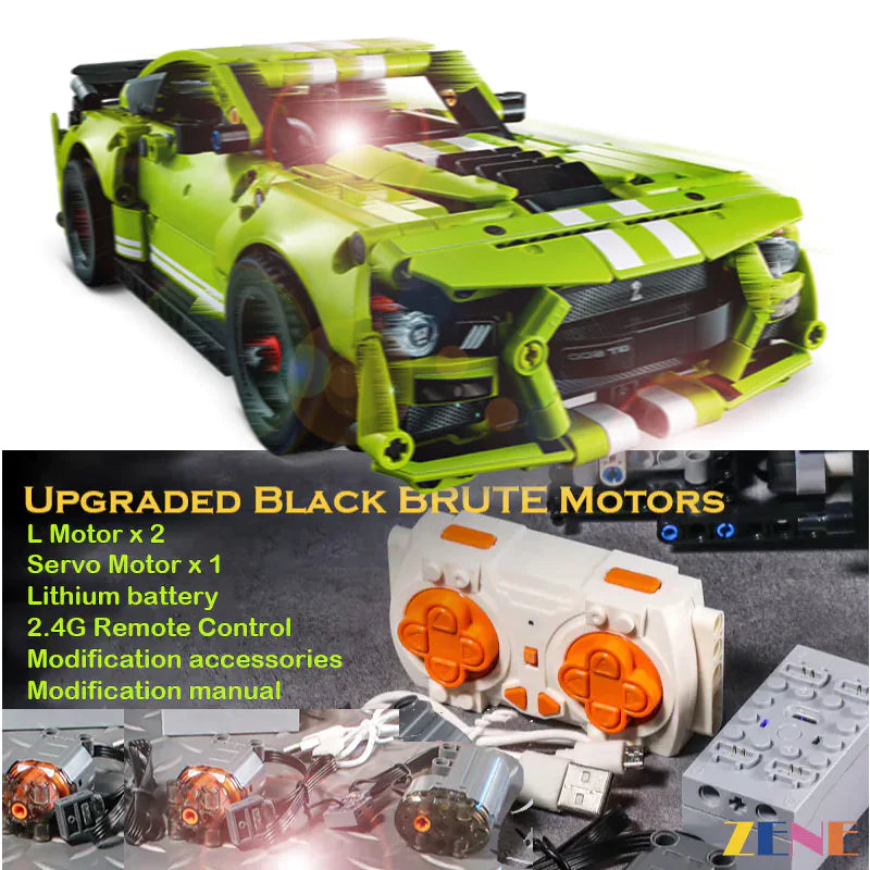zene bricks Power Functions Kit for LEGO Mustang Shelby GT500 #42138