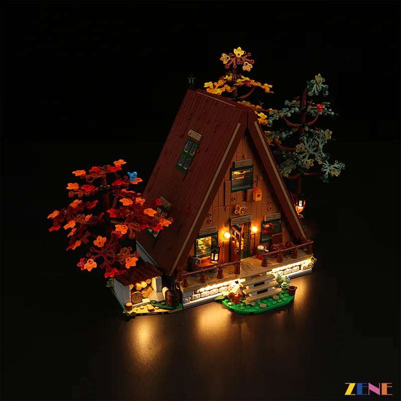 zene bricks Light Kit for LEGO A-Frame Cabin #21338