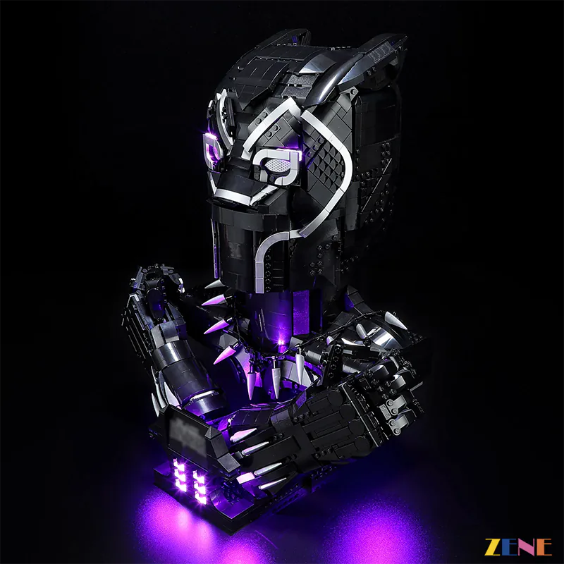 zene bricks LEGO Black Panther Bust #76215 Light Kit