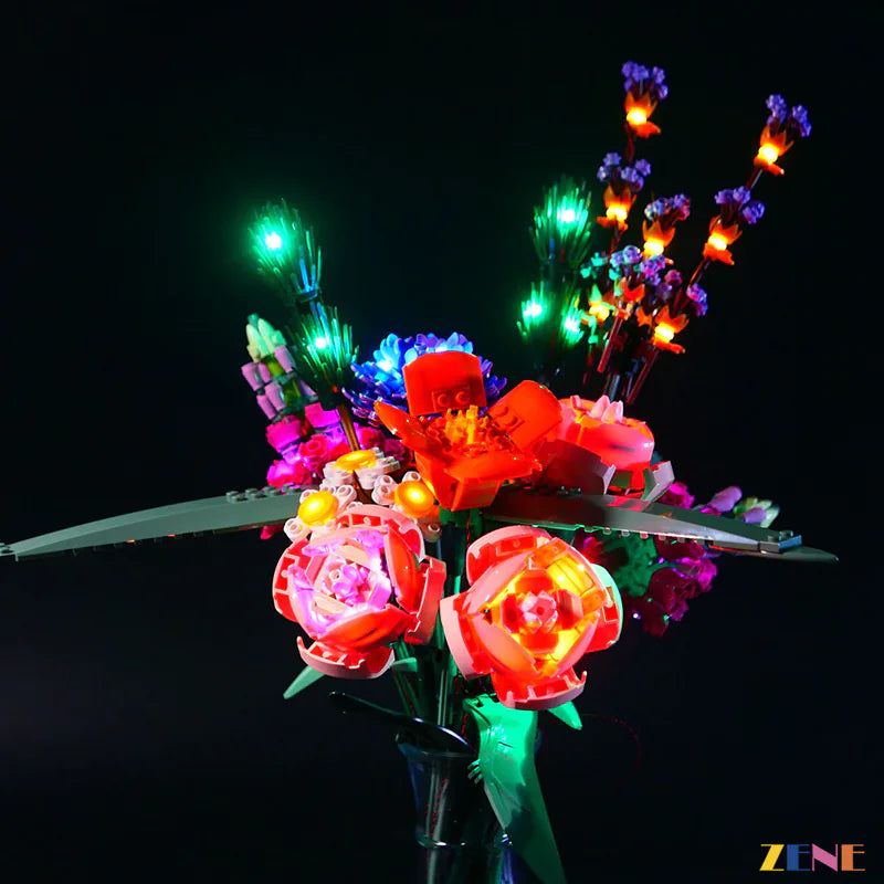 zene bricks Light Kit for LEGO Flower Bouquet #10280 (Ver. 2)